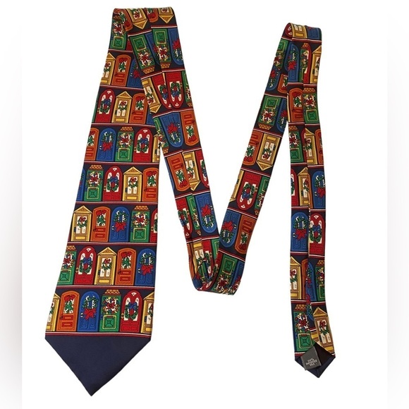 Don Loper Beverly Hills 100% Imported Silk Christmas Holiday Tie - Picture 1 of 7
